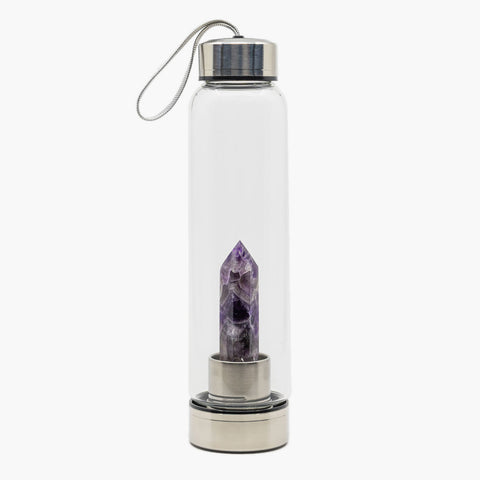 Kristall-Wasserflasche - Amethyst