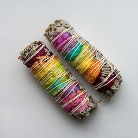 A Chakra Opener - 7 Chakra White Sage Smudge Stick