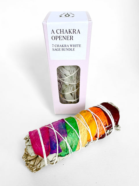 A Chakra Opener - 7 Chakra White Sage Smudge Stick