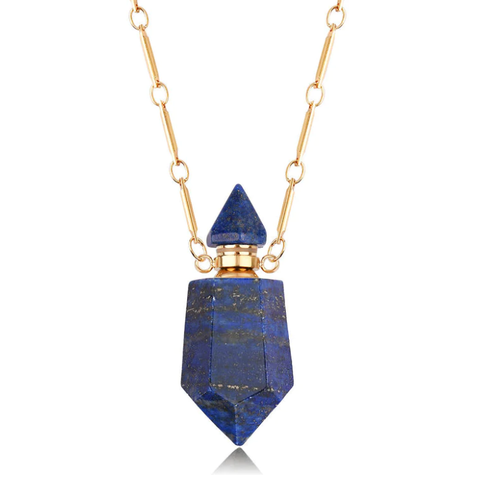 Perfume Bottle Necklace - Lapis